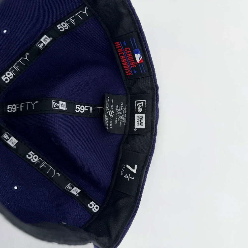 New Era 59FIFTY San Diego Padres Swinging Friar Fitted Hat 7 1/4 Navy Blue Wool